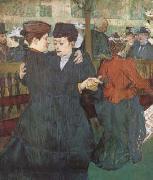Henri de toulouse-lautrec Two Women Dancing at the Moulin Rouge (mk09) painting